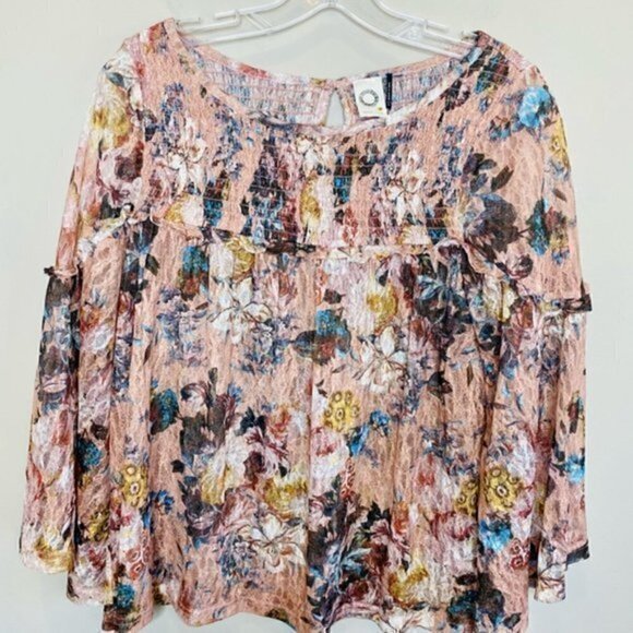 Anthro Akemi + Kin Patrizia Floral Lace Blouse (S) - Picture 3 of 9